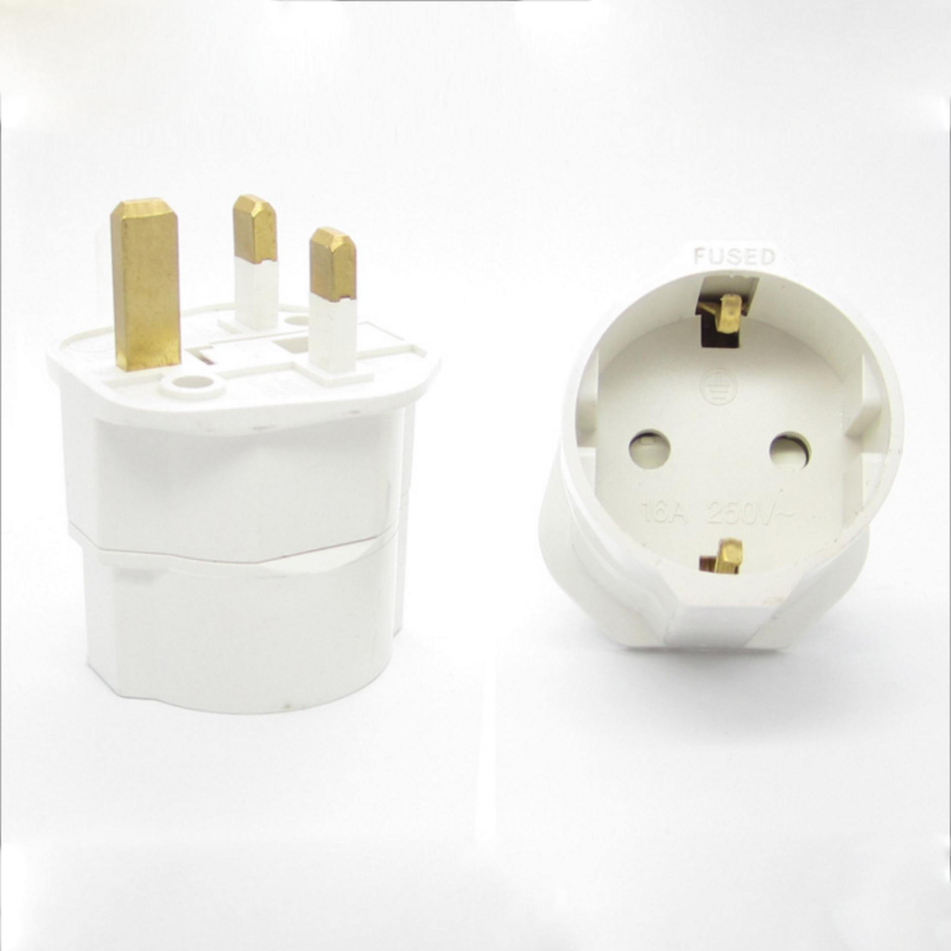 Yika ยุโรป 2 ขา UK 3 พินปลั๊กอะแดปเตอร์ Euro EU SCHUKO Travel Mains ADAPTER