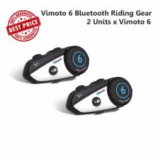 NYGADGET VIMOTO 2 Units บูลทูธติดหมวกกันน็อค ภาษาอังกฤษ Vimoto V6 Helmet Bluetooth Headset microphone Intercom  English Voice