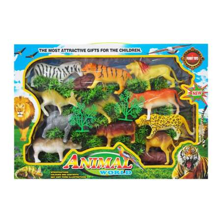 ชุดสัตว์ป่าจำลอง Zoo ชุดของเล่น ชุดสัตว์ป่า สวนสัตว์ โมเดลสัตว์ ของเล่นเด็ก สัตว์ของเล่น สัตว์พลาสติก