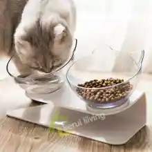 ภาพขนาดย่อของภาพหน้าปกสินค้าHAREMCAT Dog Bowl Cat Dish Pet feeder ชามอาหาร ชามสำหรับแมว ชามอาหารแมวแบบคู่ ออกแบบถูกต้องตามหลักสรีระสัตว์เลี้ยง ช่วยให้ไม่ปวดคอ ชามสำหรับแมว อาหารแมวถาดปรับชามใส่น้ำ เพื่อป้องกันปากมดลูกกระดูกสันหลังแมวและลูกสุนัข ชามอาหารและน้ำ จากร้าน HARMCAT บน Lazada ภาพที่ 5