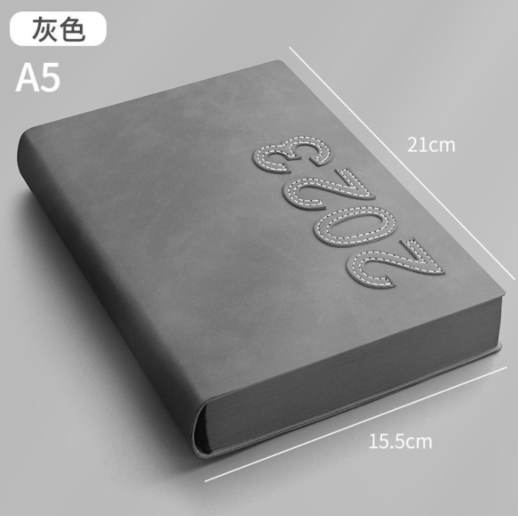 2023 planner A5 Notebook diary สมุดโน้ตแพลนเนอร์ ขนาด A5 400 หน้า สีเขียว สีฟ้า สีชมพู สีแดง