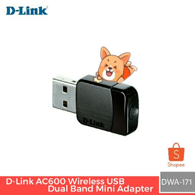 D-Link DWA-171 AC600 Wireless USB Dual Band Mini Adapter