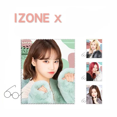 Kpop IZONE Glasses Cloth Miyawaki Sakura Jang Wonyoung The SameMicrofiber Wipe Screen Cleaning Cloth Fans Gifts