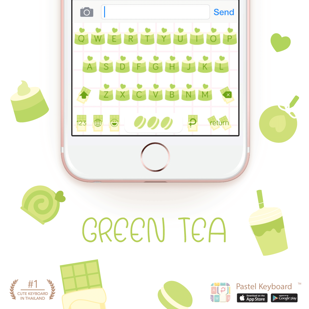 Green Tea Keyboard Theme⎮(E-Voucher) for Pastel Keyboard App