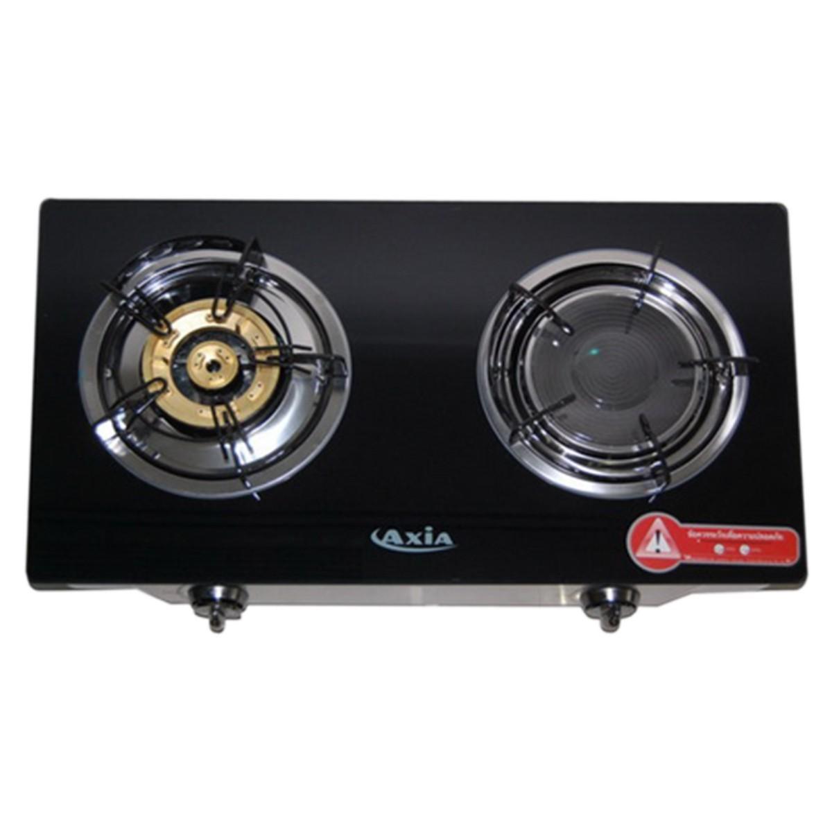 AXIA เตาแก๊สตั้งโต๊ะ 2 หัว รุ่น A55-1P1G AXIA เตาแก๊สตั้งโต๊ะ 2 หัว รุ่น A55-1P1G
