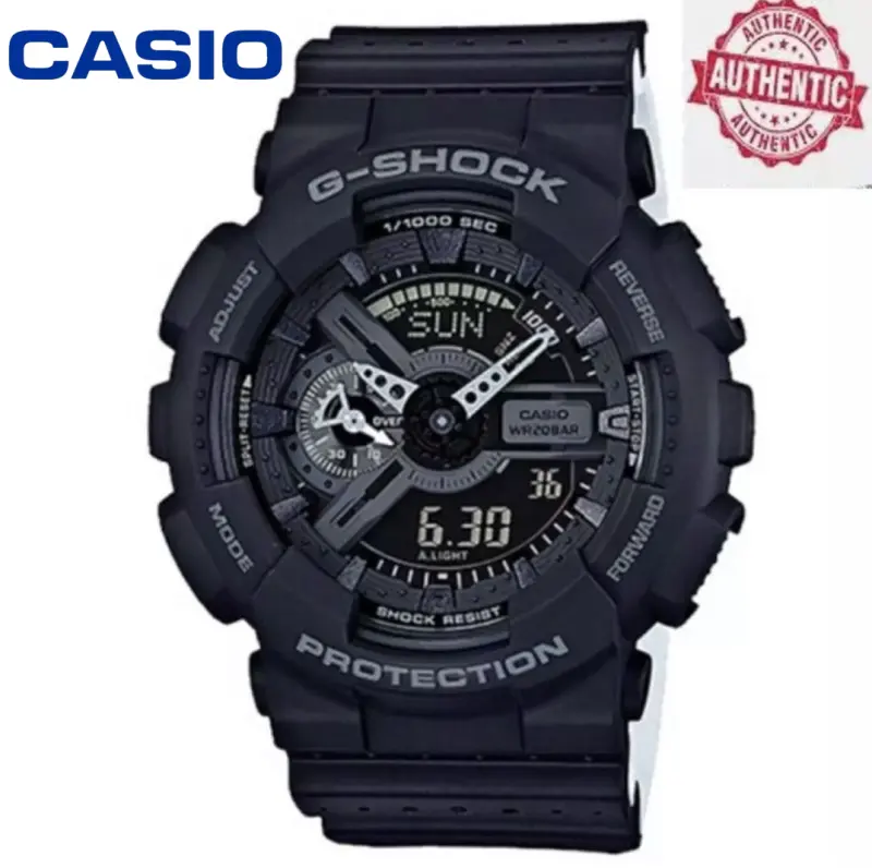 ภาพหน้าปกสินค้าOK./นาฬิกา Casio G-Shock รุ่น GA-110-1B นาฬิกาผู้ชายสายเรซิ่นสีดำ รุ่น Blackhawk ตัว - มั่นใจ 100% ประกันศูนย์ CMG 1 ปีเต็ม จากร้าน OK. บน Lazada