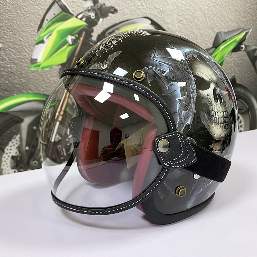 Universal Motorcycle Helmet Bubble Shield Visor Sunglasses Goggles Accessories Fit All Vintage R 3524