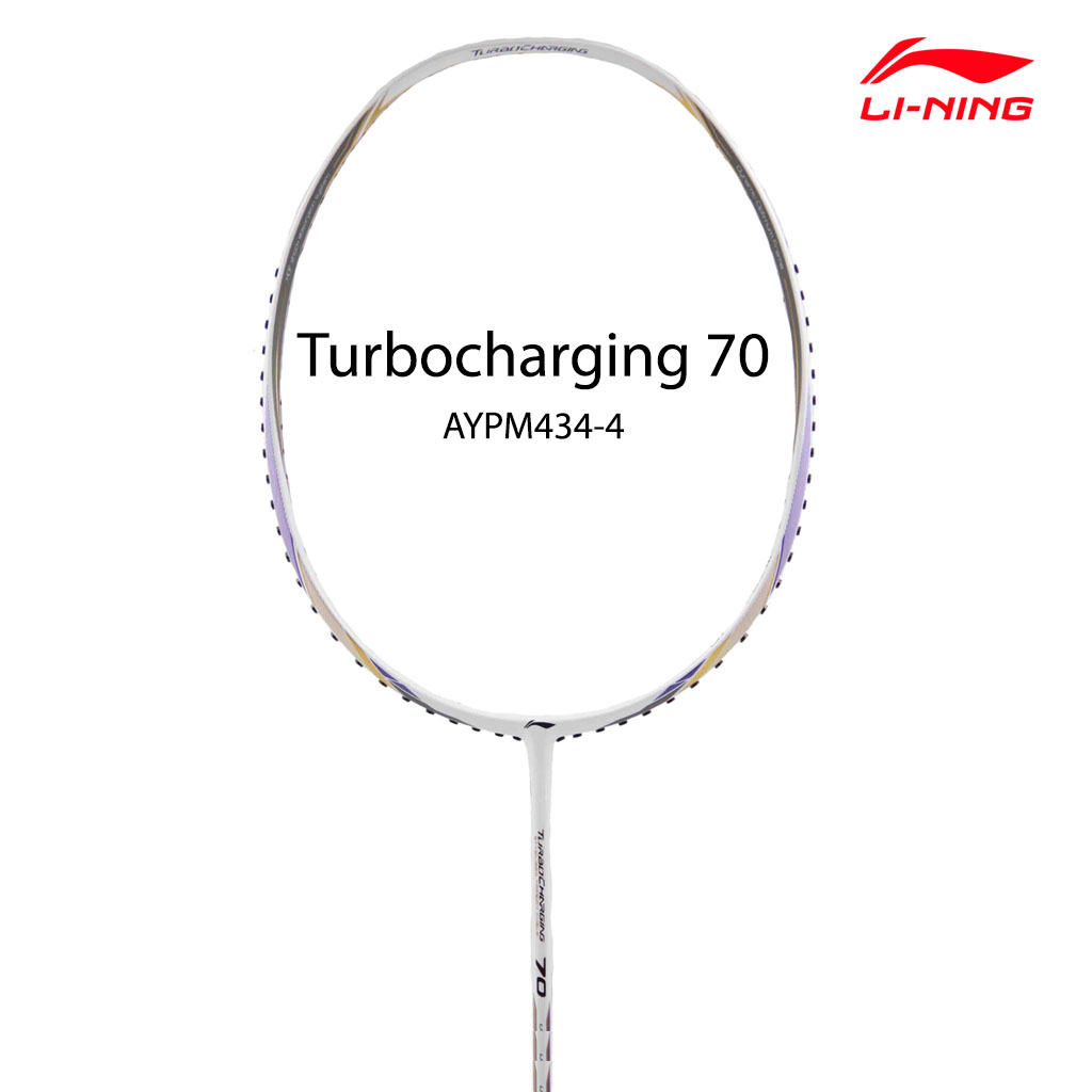LI-NING ไม้แบดมินตัน รุ่น TURBO CHARGING 70 (AYPM434-4) WHITE/GOLD แถม ...