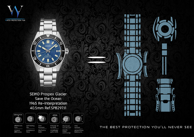 ฟิล์มกันรอยนาฬิกา Watch Protection Film Seiko Prospex Glacier Save The ...