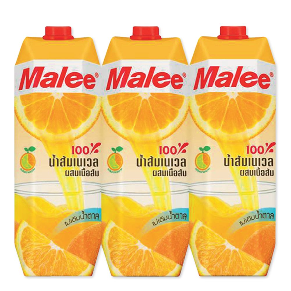 มาลี น้ำส้มนาเวล 10000 มล. แพ็ค 3 กล่อง