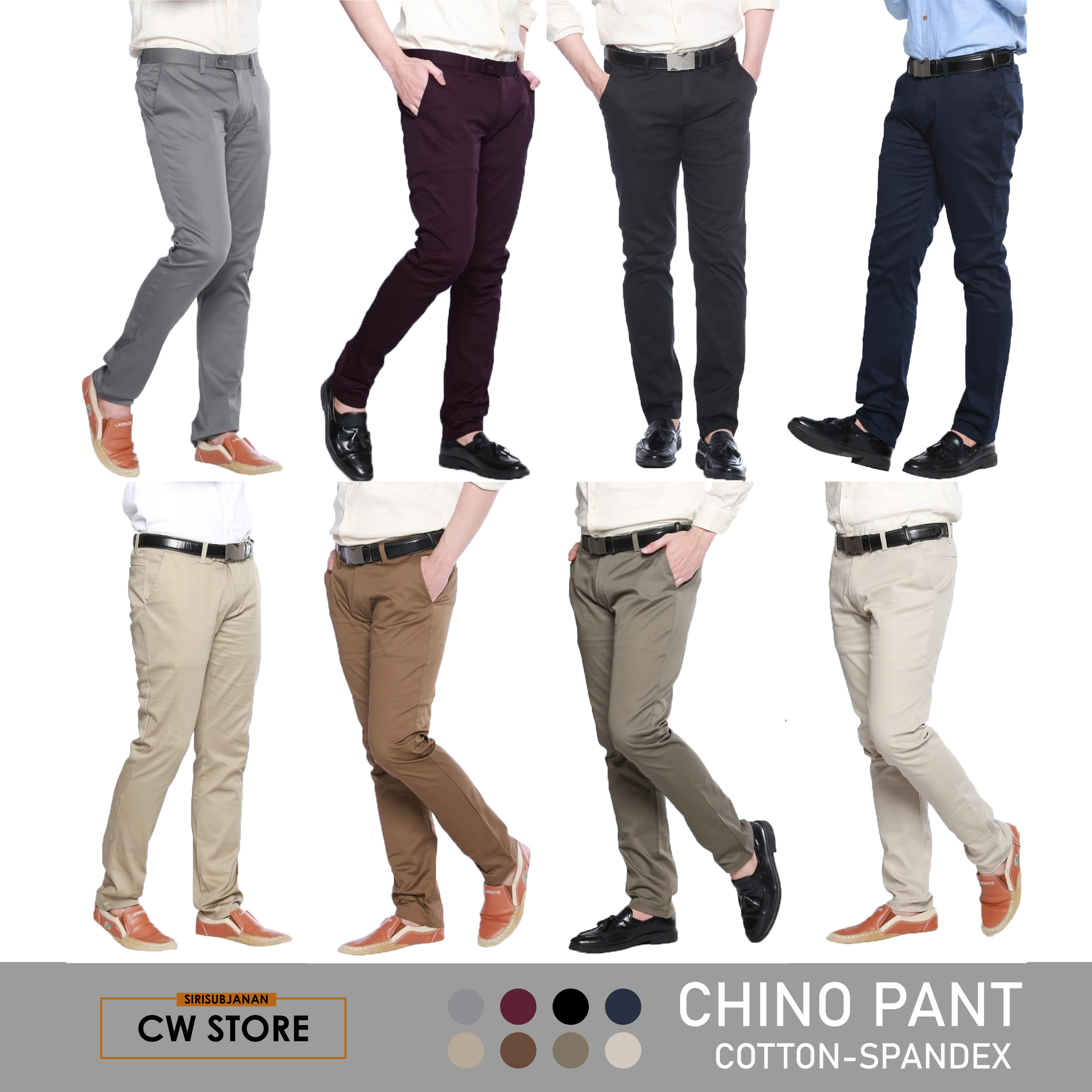 กางเกงชิโน่ เข้ารูป กางเกงขายาวผู้ชาย กางเกงทรงกระบอกเล็ก กางเกงขายาว(slim) กางเกงทำงาน กระบอกเล็ก