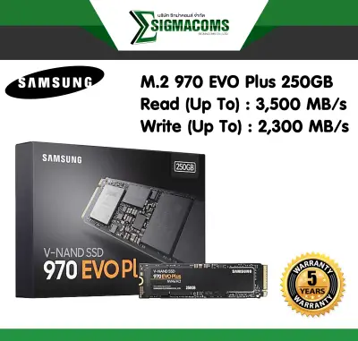 SSD M.2 SAMSUNG 250GB 970 EVO Plus NVMe ของใหม่ !! ประกัน 5 ปี