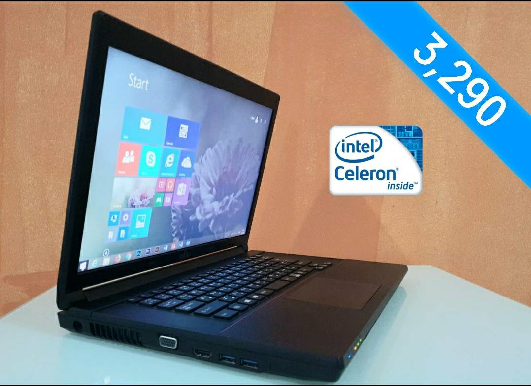 โน๊ตบุ๊ค Fujitsu Celeron รองรับWifi DVD ใช้งานเอกสารเล่นเน็ต มีปลายทาง รับประกัน3 เดือน