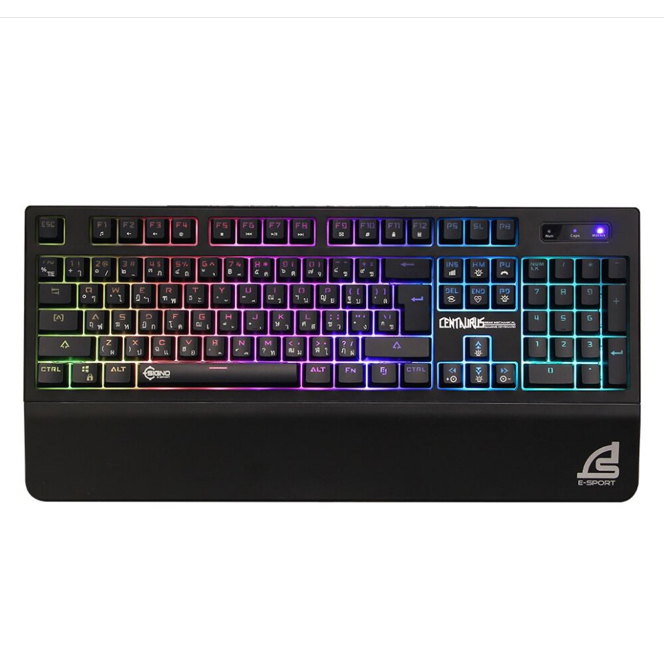 SALE SIGNO E-Sport Semi Mechanical Gaming Keyboard Rubber Dome รุ่น CENTAURUS KB-730 #คำค้นหาเพิ่มเติม ลำโพง เมาส์ คีย์บอร์ด หูฟังสำหรับเล่นเกม ฮาร์ดดิสก์แบบพกพา