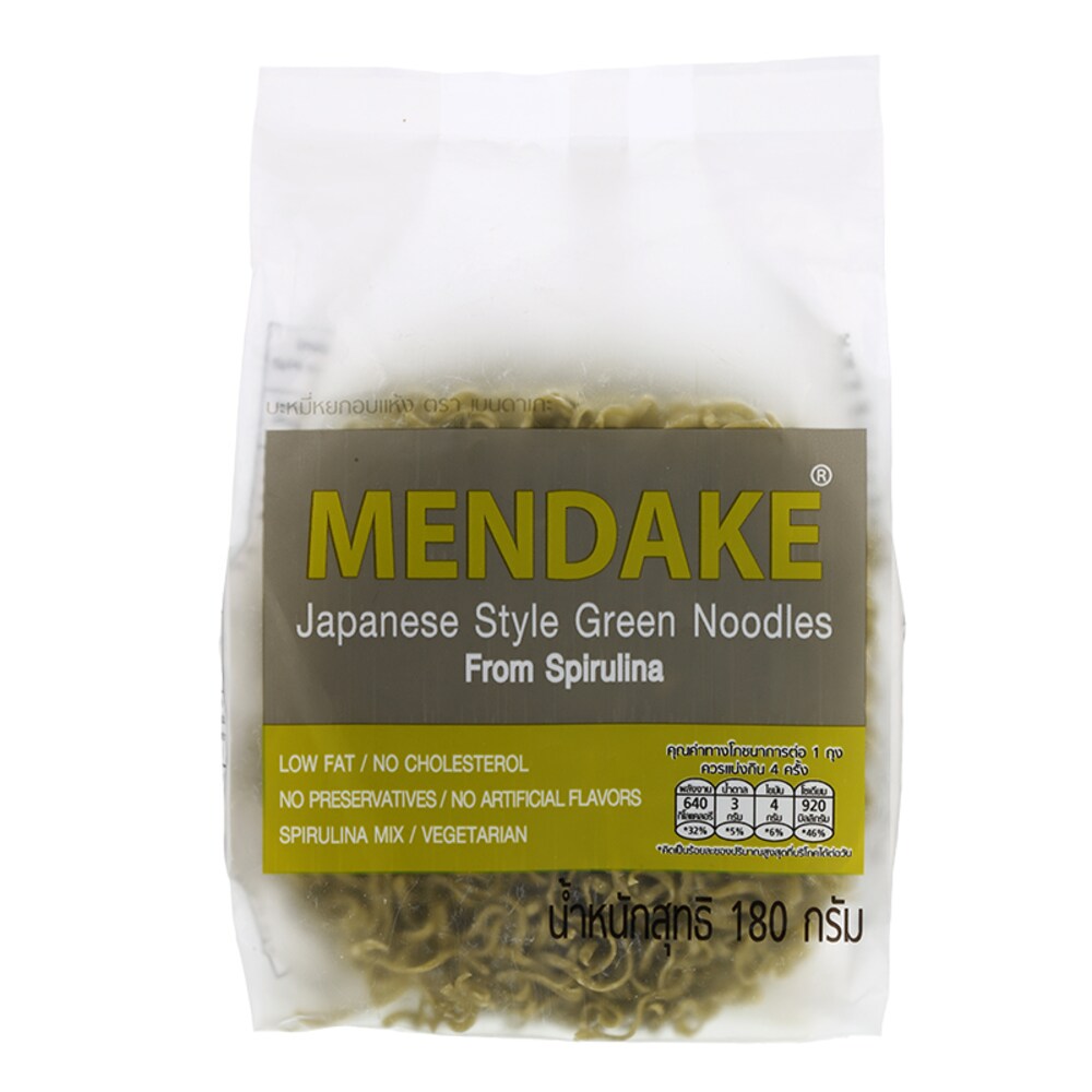 Great Deal!!**Free shipping** Mendake Japanese Style green Noodle from Spirulina 180g (1PCs)