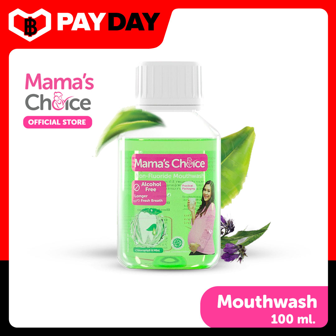 Mama's Choice น้ำยาบ้วนปาก สูตรธรรมชาติ ดูแลช่องปาก ปราศจากฟลูออไรด์ ปลอดภัยสำหรับคนท้อง - Mouthwash
