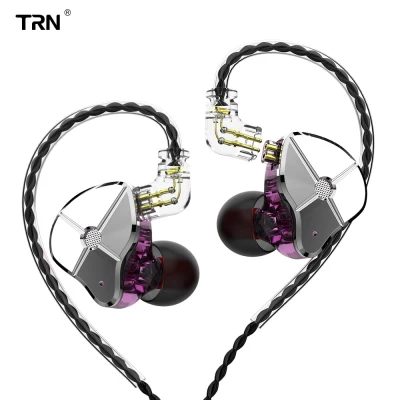 TRN ST1 1DD 1BA Hybrid In Ear Earphone HIFI DJ Monitor Running Sport Earbuds Headset With QDC Cable