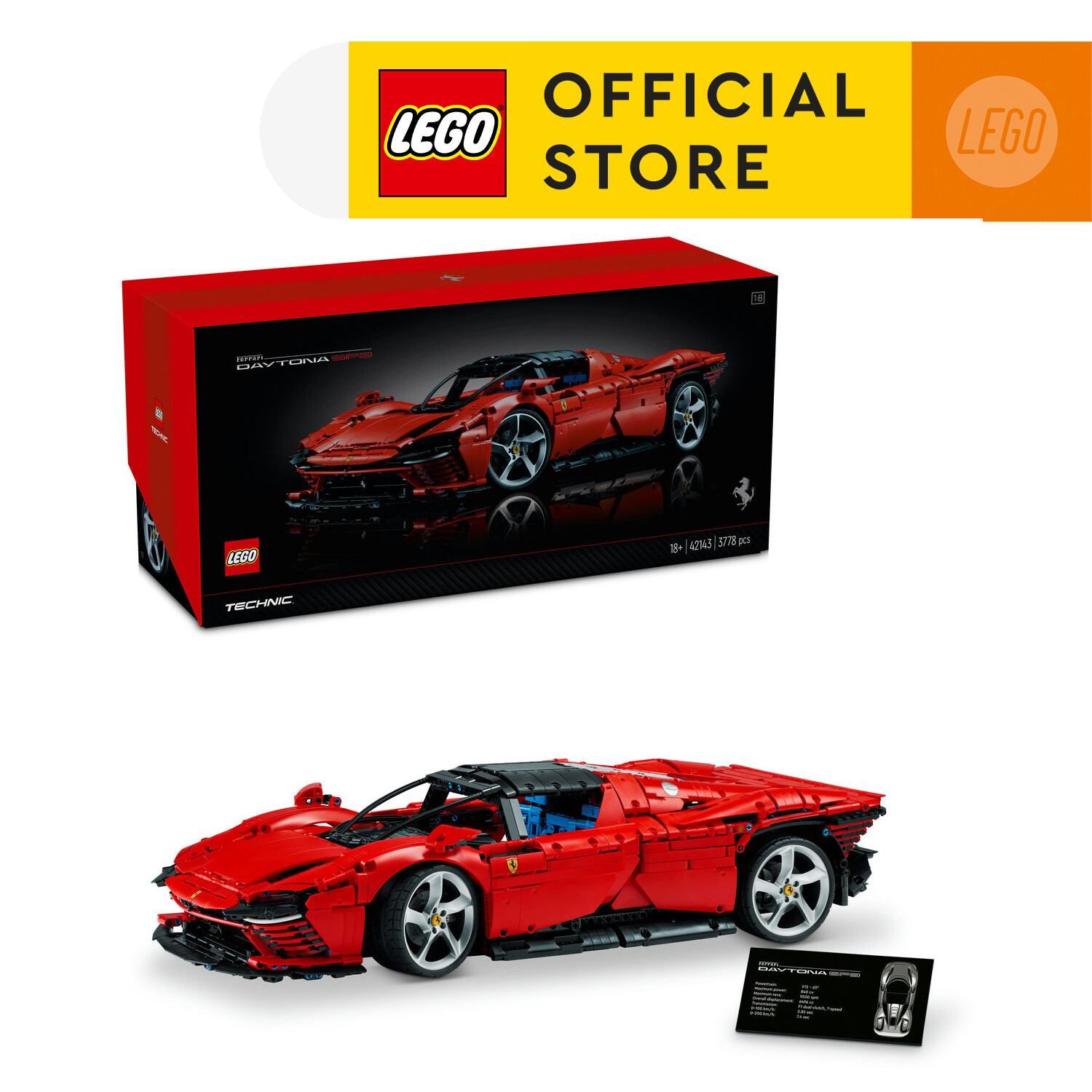 LEGO® Technic™ 42143 Ferrari Daytona SP3 Building Kit (3,778 Pieces) |  Lazada.co.th