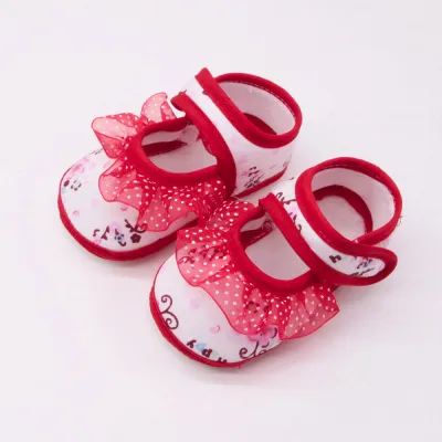 GIERT4 0-18 Months Baby Shoes Sports Boots Flats Sandals Slipper Newborn Baby Girls Soft Shoes Soled Lace Floral Print Footwear Crib Shoes
