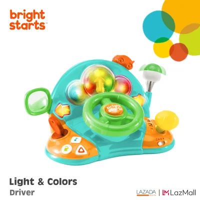 Bright Starts พวงมาลัยหัดขับรถ Lights & Colors Driver