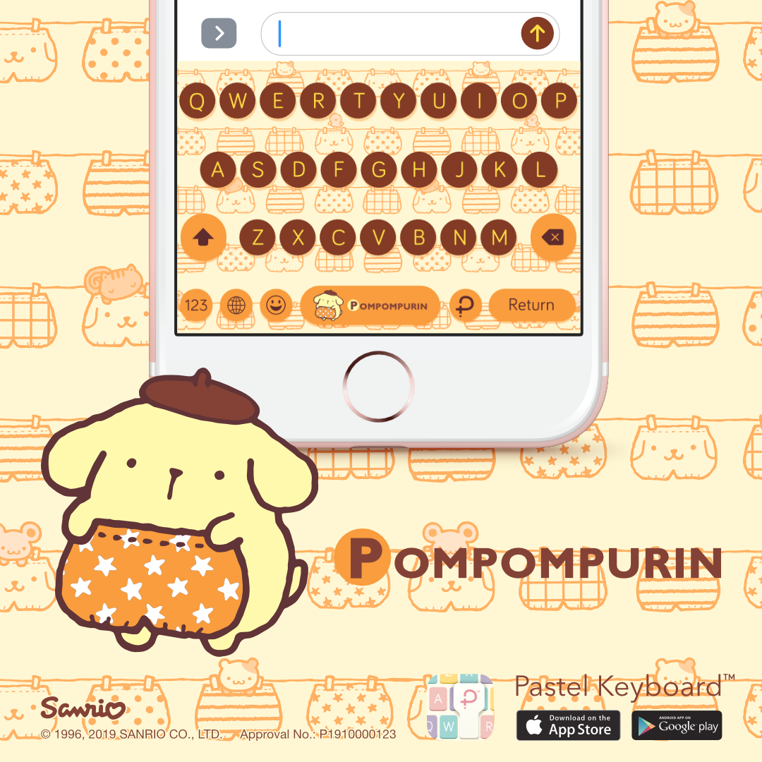 Pompompurin Cutie Pants Keyboard Theme⎮ Sanrio (E-Voucher) for Pastel Keyboard App