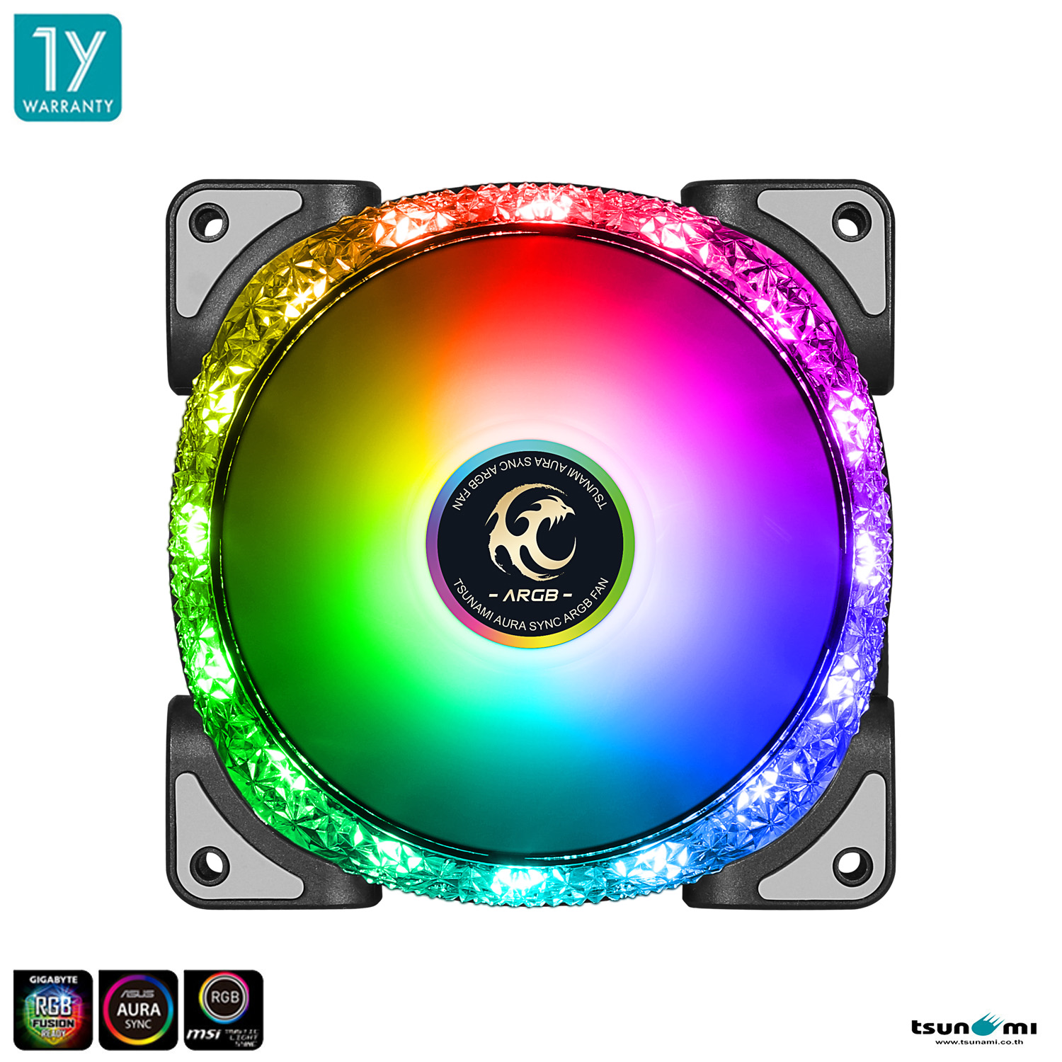 Tsunami ARGB DIAMOND K ARGB 12CM MultiFunctional Sound Sync Cooling