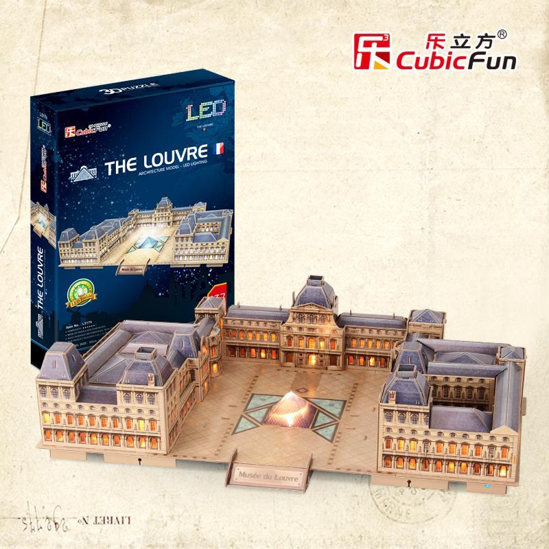 โมเดลตัวต่อ จิ๊กซอว์ พิพิธภัณฑ์ลูฟวร์ กรุงปารีส ฝรั่งเศส The Grand Louvre 3D Puzzle CubicFun