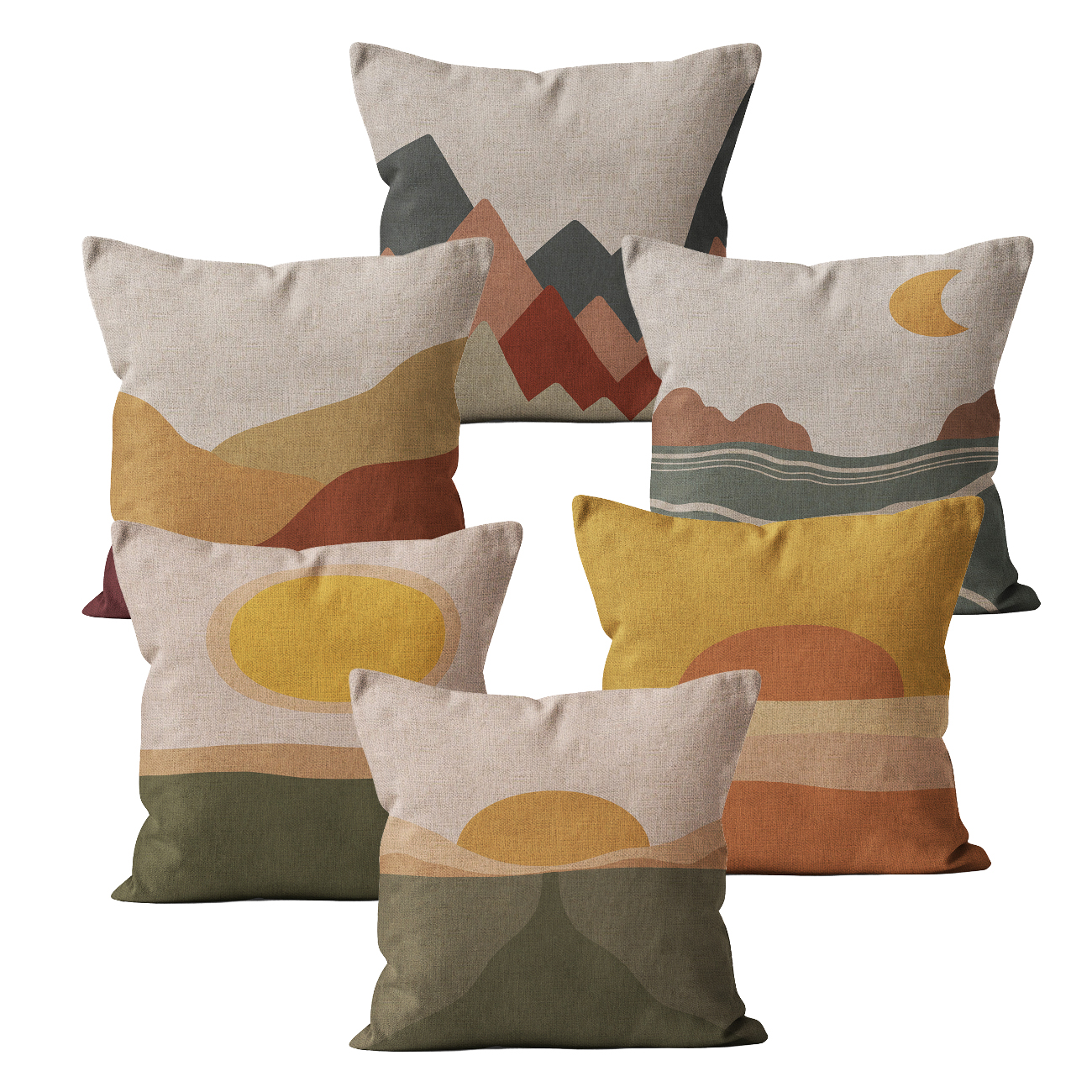 Image showcasing Scandinavian Style Decorative Pillows Case for Sofa Cushion Cover 45x45 ...