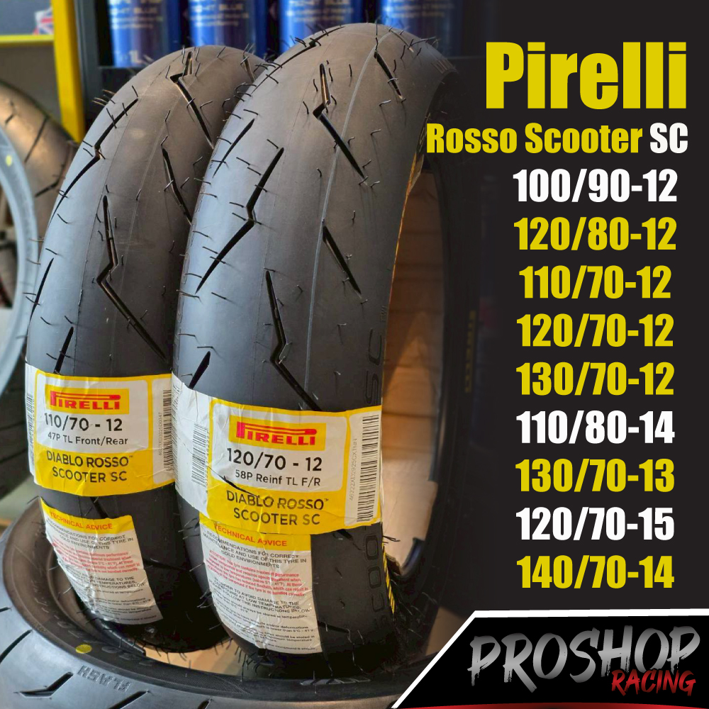 Lốp Pirelli Rosso scooter SC cho Xmax Forza 350 ADV 350 Vespa Giorno X300 Aerox Monkey