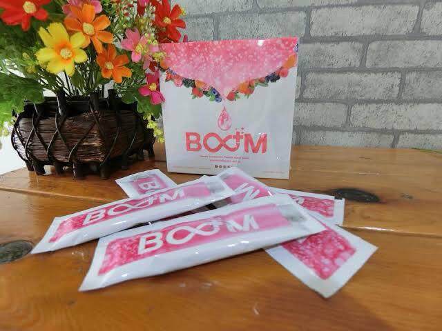 (ส่งฟรี ของแท้ 100%) Boom collagen บูมคอลลาเจน อาหารผิว สำหรับคนรักผิวที่ต้องการความกระจ่างใส ( 1 กล่อง = 14 ซอง )