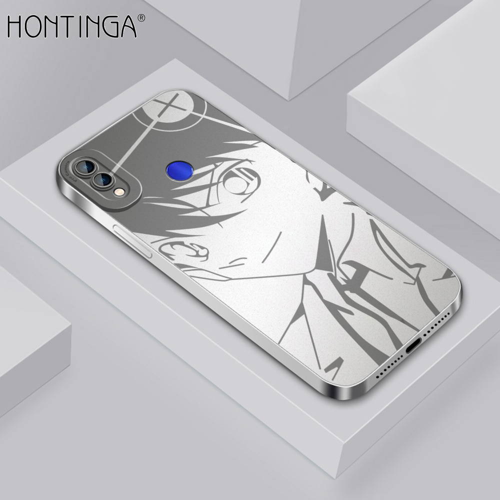 Hontinga Casing Case For Xiaomi Redmi Note 9S Note 9 Pro Note9 Note 8 Pro Note 7 Pro Case New Square Soft Silicone Case Anime Conan Full Cover Camera Protectior Shockproof Rubber Cases Back Cover Phone Casing Softcase For Girls