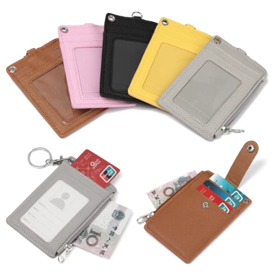 CBT New Bus Cards Cover Business PU Leather Coin Purse Wallet Keychain ID Card Holder