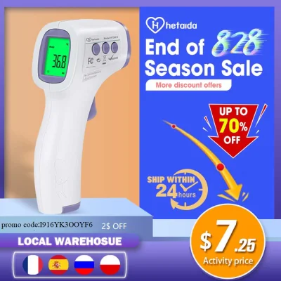 HeTaiDa Digital Infrared Forehead Thermometer Non contact Body Temperature Measurement Digital Thermometer For Adult - Baby 8813