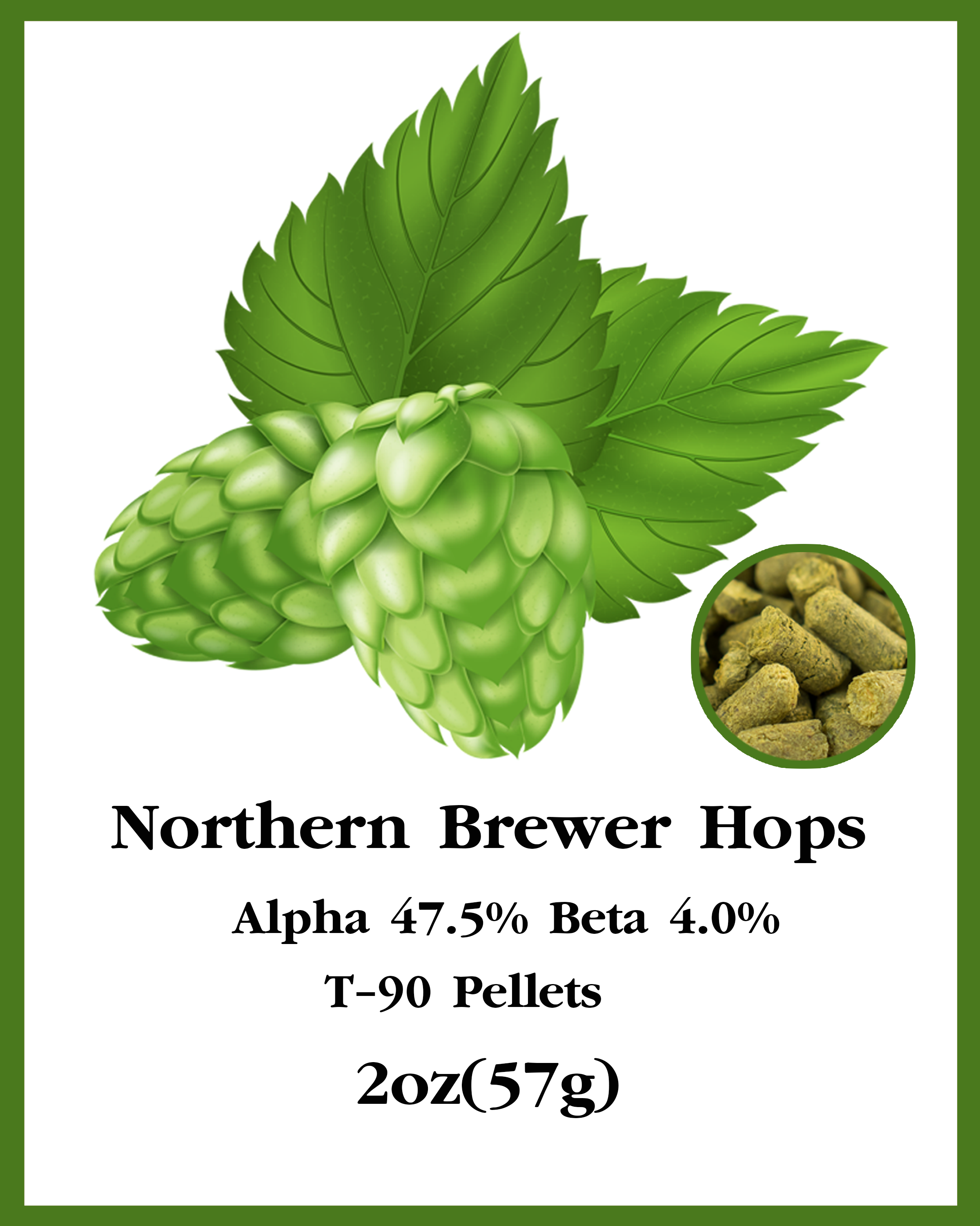 Northern Brewer Hops (Pellet) นอร์ทเทิร์น บริวเวอร์ ฮอปส์ (เพลลิท