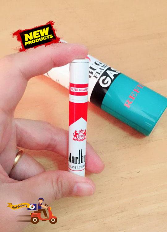 ไฟแช็คแก๊ส Marlboro  เติมแก๊สได้ ปรับระดับได้ วัสดุคุณภาพสูงฟรีแก๊สกระป๋อง