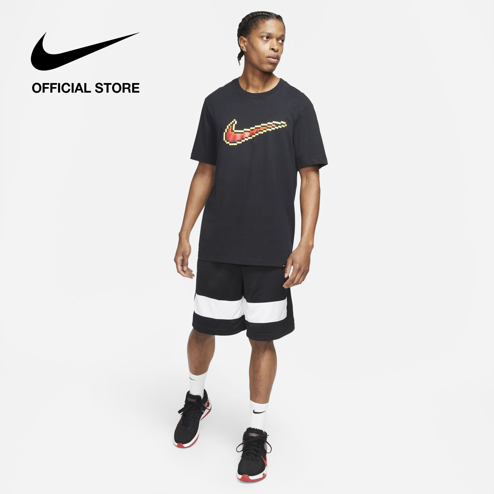Nike Men's Swoosh T-Shirt - Black เสื้อยืดผู้ชาย Nike Swoosh - สีดำ