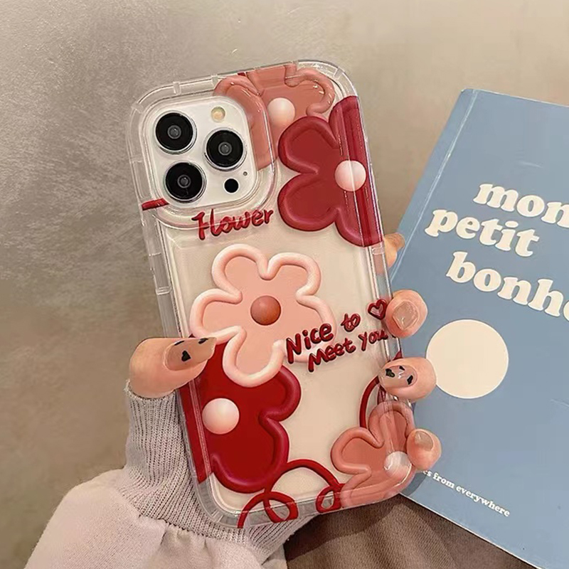For IPhone 11 Pro Max IPhone Case Silicone Soft Case Flower Shockproof Case Cute Style for IPhone 13 14 Pro Max