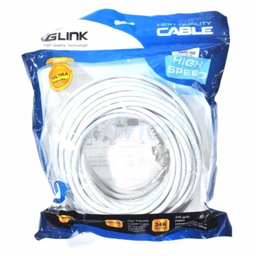 SALE GLINK สาย Lan CAT6 สำเร็จรูปพร้อมใช้งาน Hi speed ควาใเร็ว 10/100/1000 Mbps ยาว 20 เมตร -intl #คำค้นหาเพิ่มเติม WiFi Display ชิ้นส่วนคอมพิวเตอร์ สายต่อทีวี HDMI Switcher HDMI SWITCH การ์ดเกมจับภาพ อะแดปเตอร์