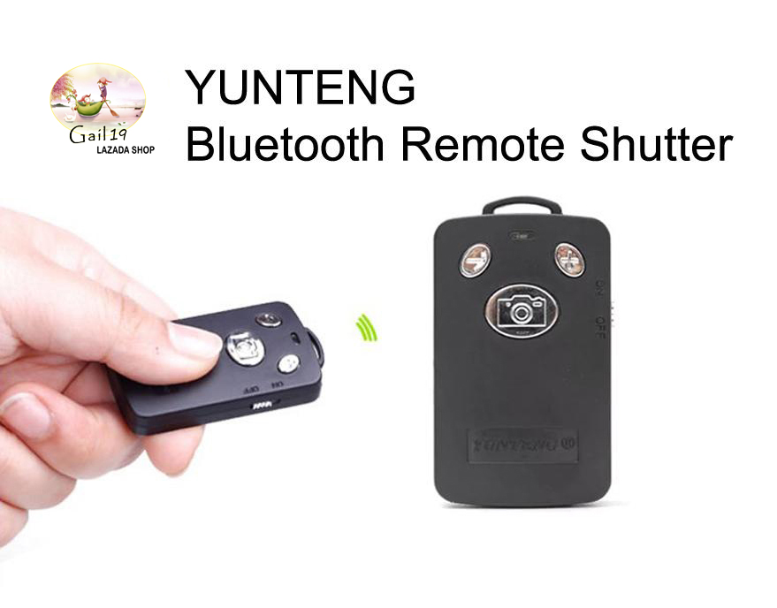 YUNTENG Bluetooth Remote Shutter Self-timer 10M Long Distance Selfie Remote Control for iPhone / iPad and all Android system phone / YUNTENG รีโมตคอนโทรล Bluetooth ระยะไกล 10 เมตรสำหรับ iPhone / iPad และโทรศัพท์ระบบ Android โทรศัพท์ทุกรุ่น