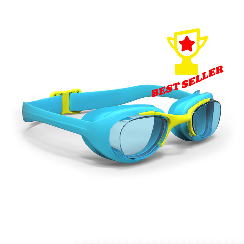 แว่นตาว่ายน้ำ  (สีฟ้า/เหลือง) สำหรับเด็ก   ทนทาน  !!! สินค้าแท้ 100% ขายดี !!!  SWIMMING GOGGLES  XBASE   BLUE YELLOW