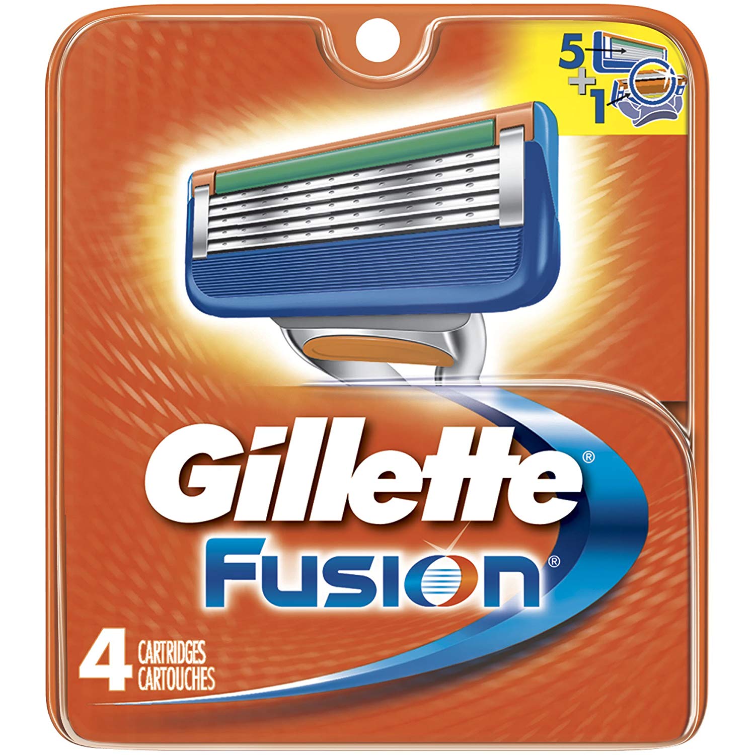 Gillette : GILGF-4* ใบมีดโกนหนวด Fusion Razor Blade Refill Cartridges, 4pk.