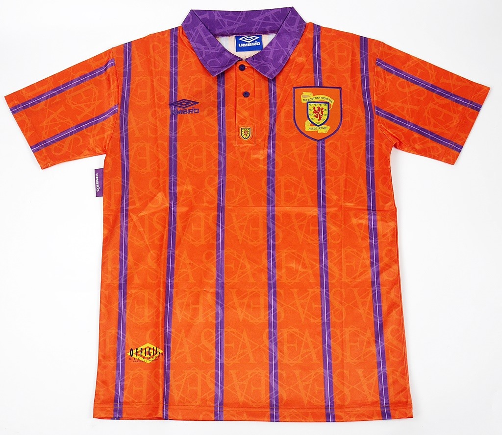 เสื้อทีมชาติ scotland away orange 1993-1995