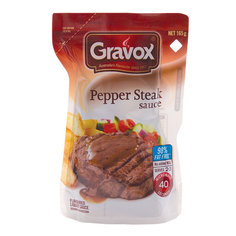 Gravox Gravy Sauce Liquid Pepper Steak 165g.