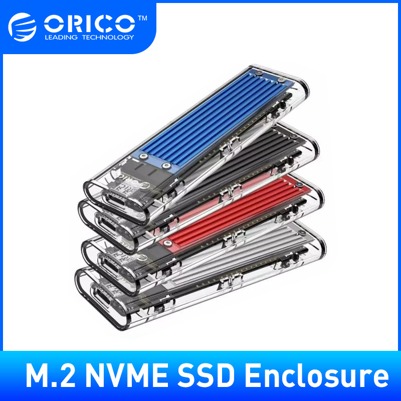 [ของแท้100%]ORICO TCM2-C3 กล่องใส่ HDD M.2 NVMe (USB3.1 Gen2 10GBP) Harddisk SSD ฮาร์ดดิส Enclosure กล่องใส่ฮาร์ดดิสก์ แบบ M.2 NVMe hdd Enclosure External Box กล่องใส NVMe M.2 Enclosure USB3.1 Type-C