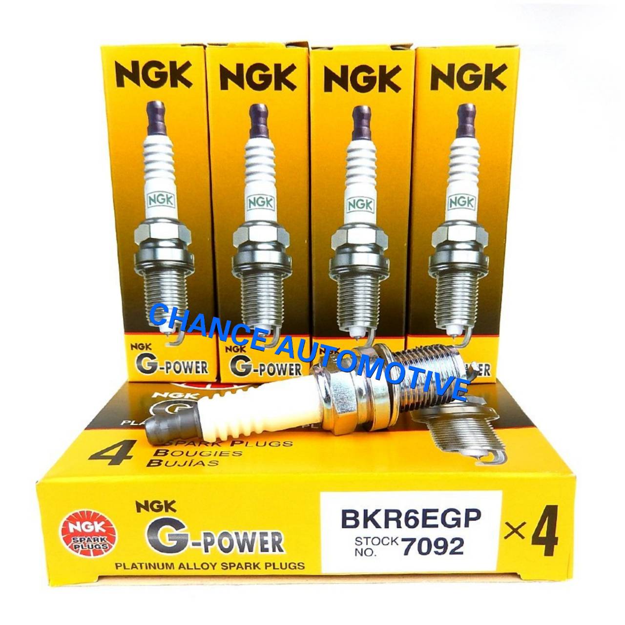 หัวเทียน NGK BKR6EGP 7092 (G-Power Platinum) NGK แท้ 100% (1ชุด/ 4หัว)