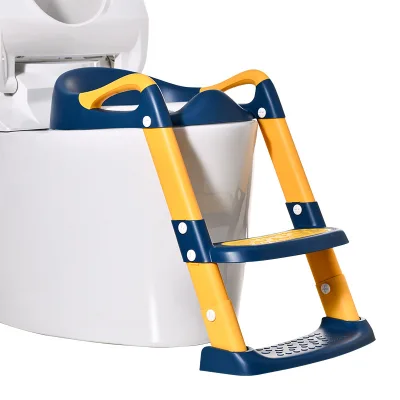 Toilet Ladder Folding Children's Potty Training Toilet Baby Seat Urinal Chair With Adjustable Step Stool Ladder Comfortable Safe