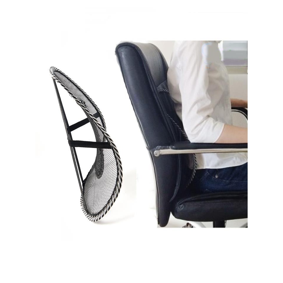 แผ่นรองหลังติดพนักเก้าอี้เพื่อสุขภาพ Back Support Mesh Frame for Chairs