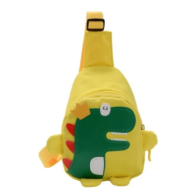 1 PCS Children 39;s BagTrendy Cute Messenger Bag Children 39;s Bag Zipper Cartoon Satchel with Dinosaurs E8U9