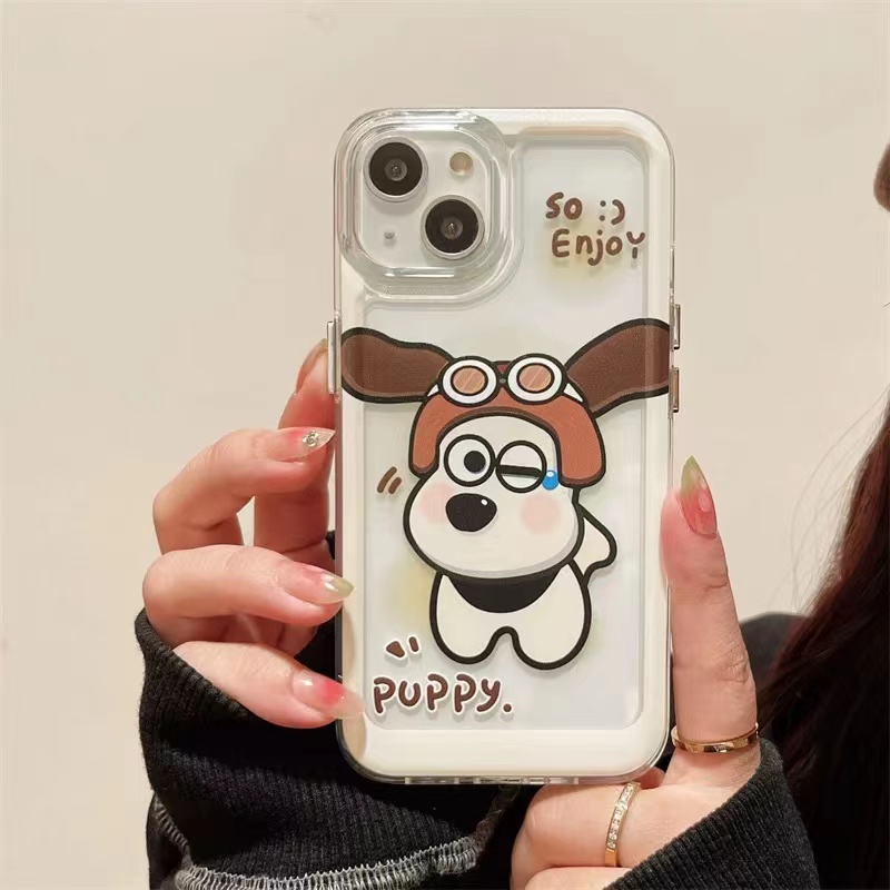 For IPhone 14 Pro Max IPhone Case Thickened TPU Soft Case Clear Case Shockproof Plating Button Cute Cartoon Compatible for 13 Pro Max