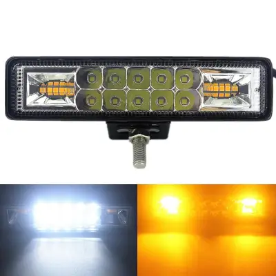 48W Strobe Flash Work Light Led Light Bar White Yellow For Offroad 4X4 Atv Jeep Suv Motorcycle Truck Trailer Car Accessories 12V